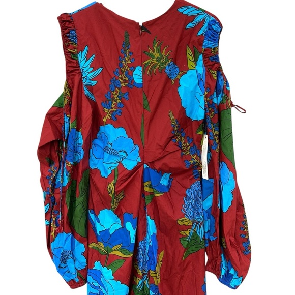 NWT Farm Rio Long-Sleeve V-Neck Midi Dress - Size Medium - Picture 15 of 15